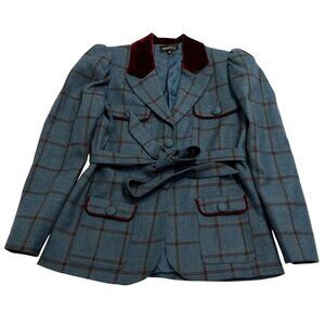 Vanderwilde Valerie Check Jacket in Blue